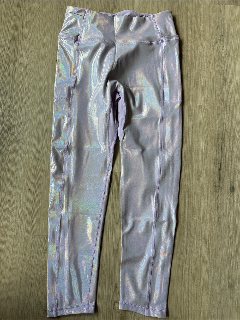 Crowned Athletics Holographic Lavender Prism Leggings